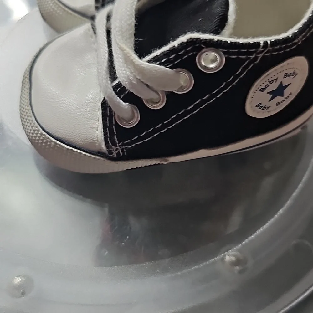 I Baby Black and White Sneakers - Picture 3 of 7